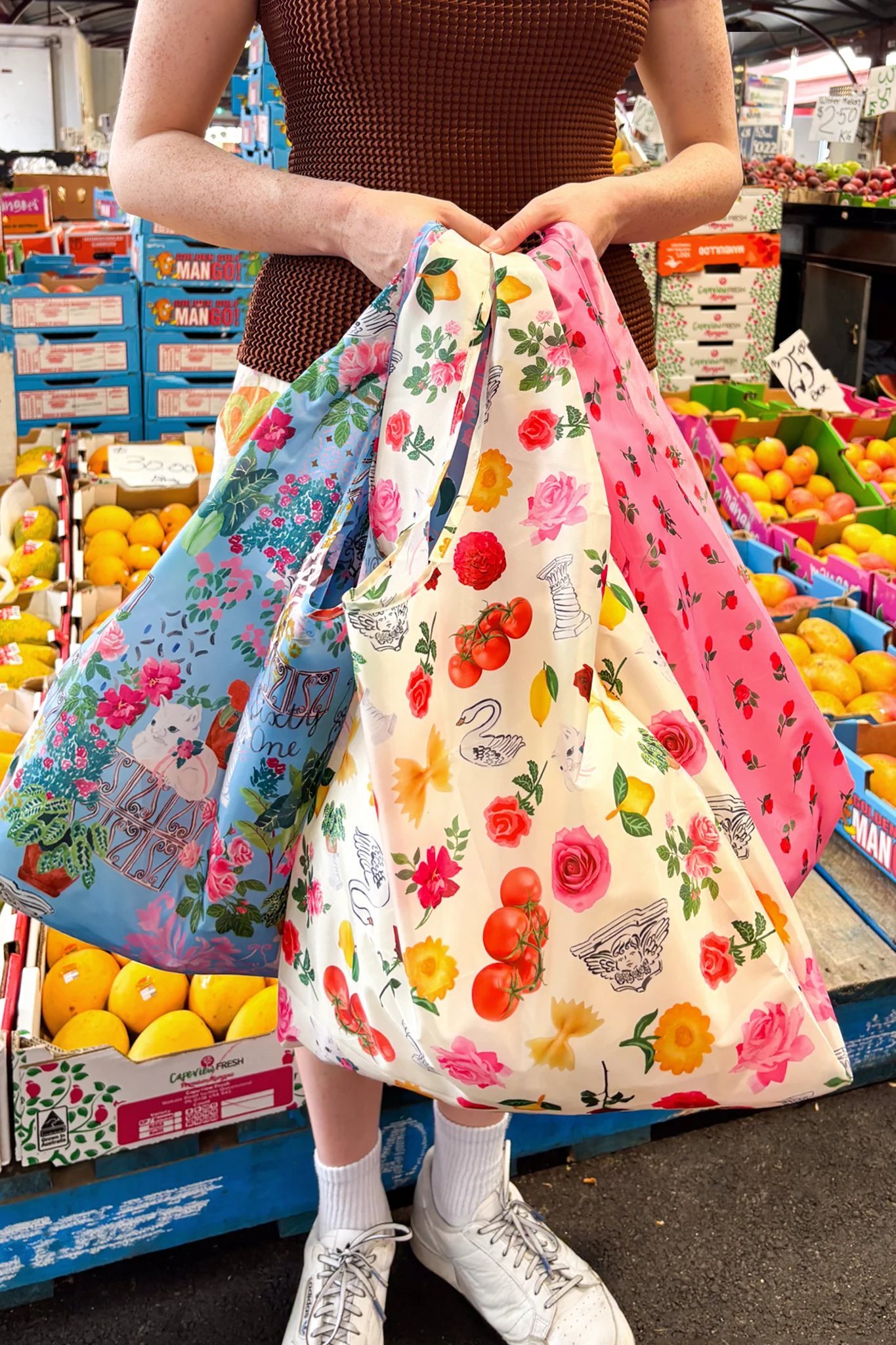 SET OF 3 SHOPPING BAGS - PALAZZO - Hercitys