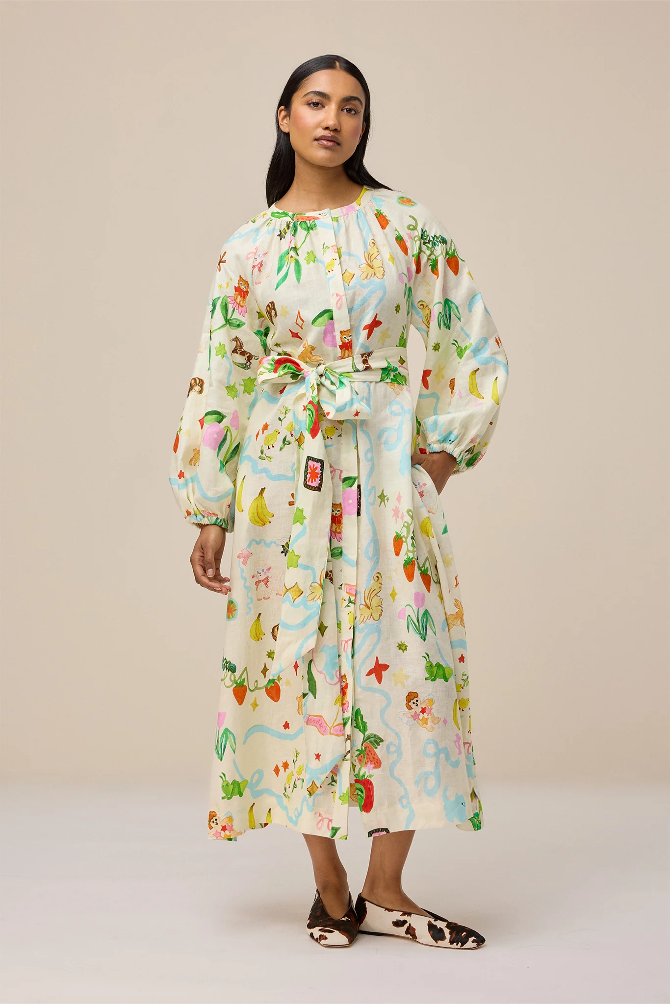 KEEPSAKE DRESS - STORY BOOK CREAM - Hercitys