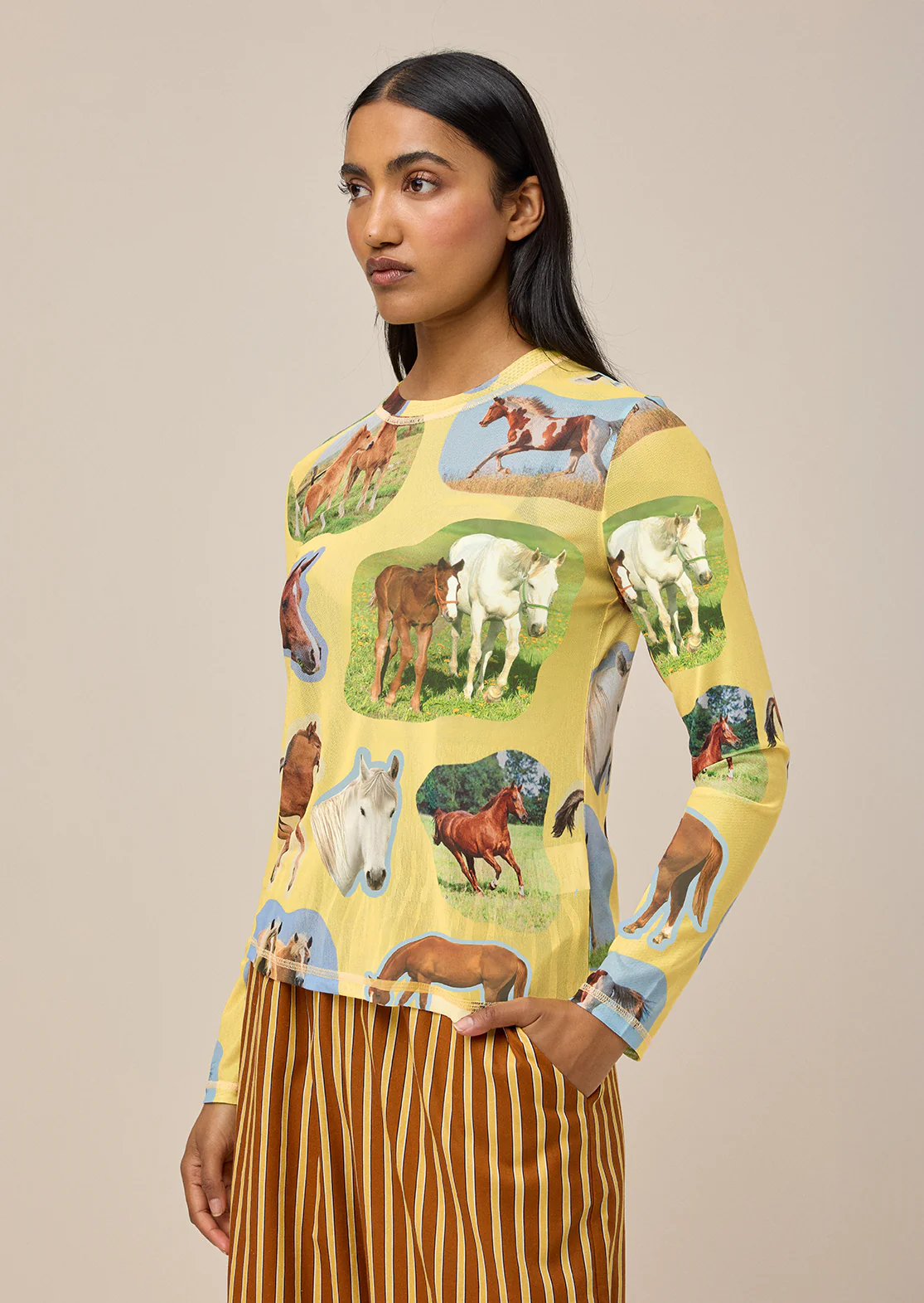 FIELD MESH TOP - HORSE GIRL - Hercitys